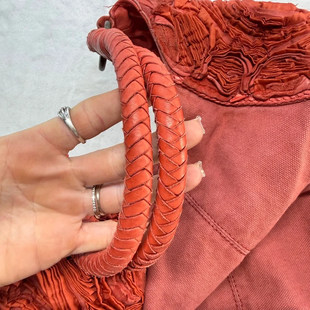 Anthropologie Miss Albright Philadelphia Hobo Handbag Desert Coral Shoulder Bag